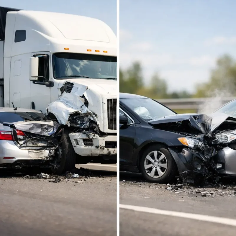 Truck Accident Versus Car Accident: Key Differences